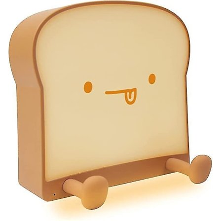 Sød Natlys Toastbrød LED Lampe Genopladelig Timer Soveværelse