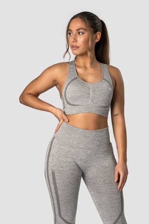 ICANIWILL - Rush Seamless Sports Bra Lt Grey Melange - Sports-BH - Damer - Træningstøj fra ICIW