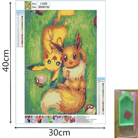 En bit (30*40cm) 5D DIY Diamantkonst Målningskit Full Drill, Strass Kristall Broderi Korsstygn Canvas Målning Bilder efter Nummer för Barn