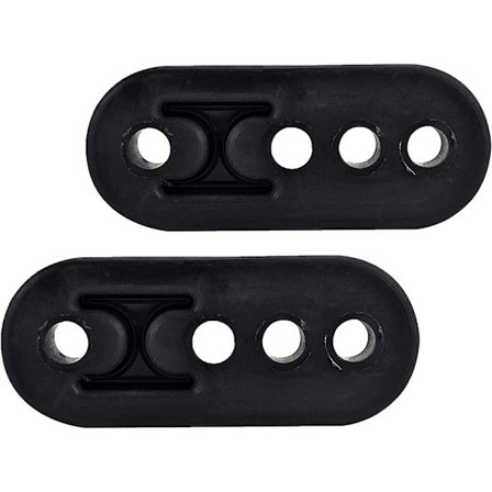 2 stk. Eksos Henger Gummi (Svart) Justerbar Isolasjonsbøsning Mo