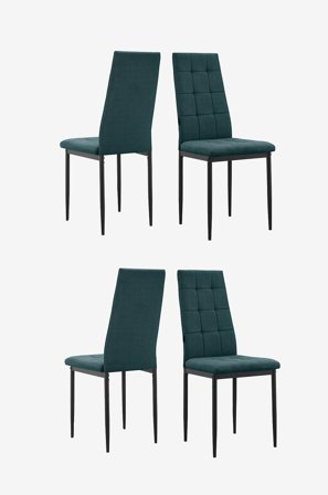 Loft24 - Ruokailutuoli 4 Pk Becca - Vihreä - Tuolit - - Homeroom