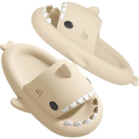Drenge og piger, haj flip-flops til mænd og kvinder, haj hjemmesko, komfortable skridsikre tyksålede pool haj sandaler til sommeren