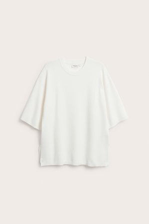 Kappahl | Finstrikket genser med korte ermer Offwhite S | Offwhite