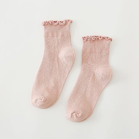 Naisten sukat, röyhelö käännettävät rennot nilkkasukat kesäpuuvilla neulottu salaatti matala leikkaus/miehistö/mekko sukka