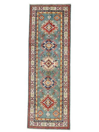 Kazak Fine Teppich 83X245 Läufer Wolle, Afghanistan