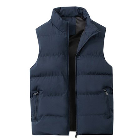 Män Casual Stand krage väst Vadderad jacka väst