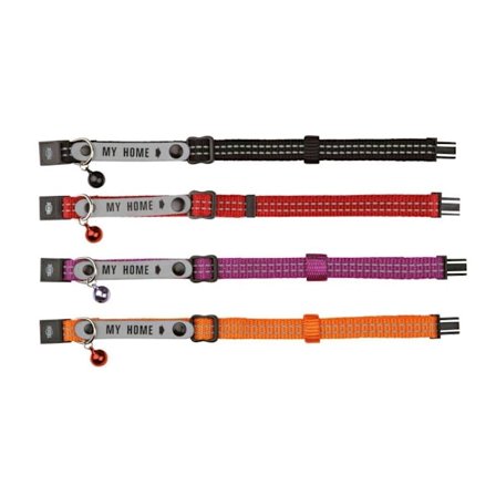Katthalsband My Home orange/reflekt
