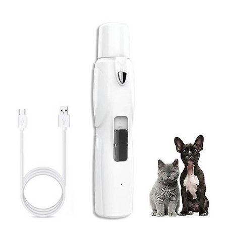 Koirakynsien hiomakone LED-valolla - Uusi versio - Vasen ja oikea nopeus, käsikäyttö, tehokas 2000 mAh moottori, ammattimainen sähköinen 