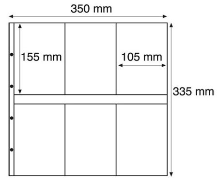 Maximum 3S lommer til nye postkort (148x105 mm) - 5 stk. - Sorte