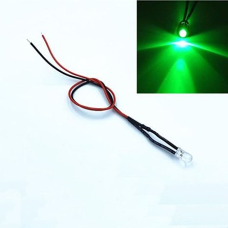 10 st förtrådade LED LED-ljussändande dioder GRÖN 8MM 8MM