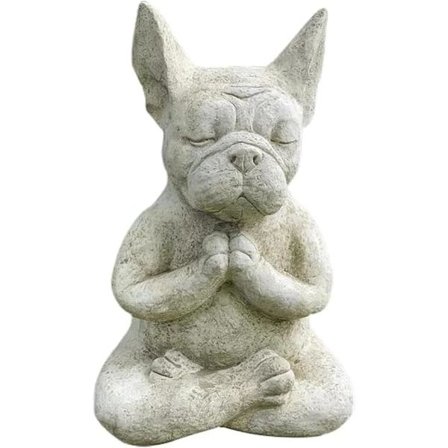 Yoga Pose Meditation Dog Resin Statue Ornaments Vattentät Zen P