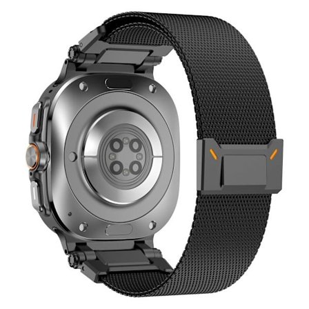 Samsung Galaxy Watch Ultra 47mm rostfritt stål Milanese Magnetic klockarmband - Svart