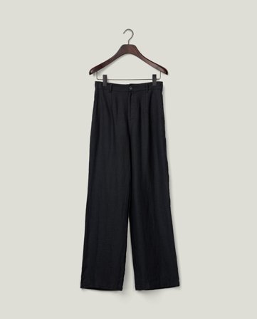 Lexington Svarte linbukser med høy midje og vide ben