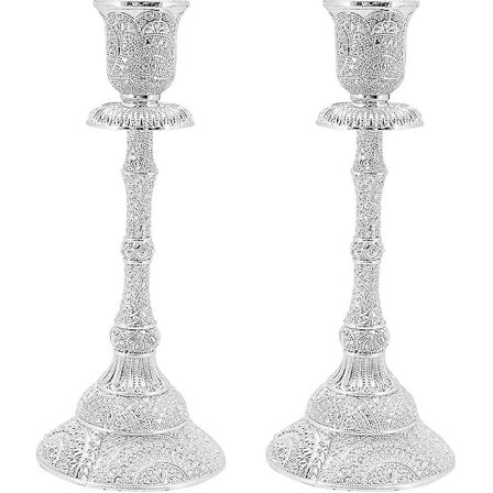 Ljusstakar i silver/guldpläterat set om 2