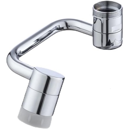 Hane Forlænger Badeværelse Køkken Stænkfilter Universal 1080 Drejelig Vaskhane Forlænger med Robotarm Drejelig Belufter Tilbehør, Hane Adapter