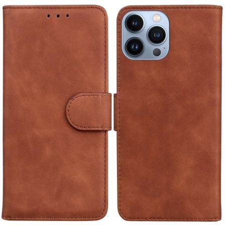 Protective PU Leather Fodral För iPhone 14 Pro - Brun Brun