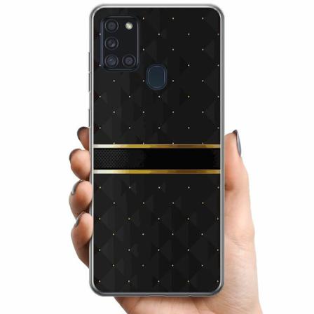 Samsung Galaxy A21s Tpu Mobilskal Golden Stripes