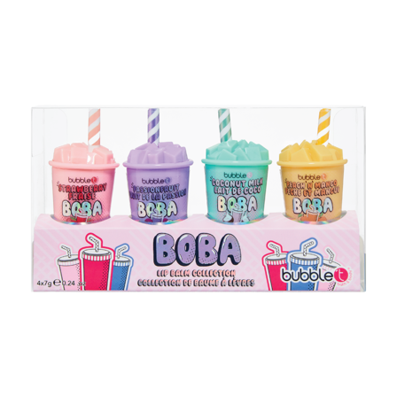 BubbleT Boba Lip Balm Set, 1 sett
