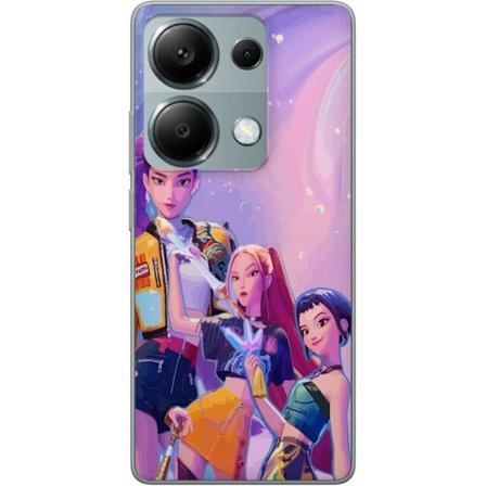 Yhteensopiva Puhelinkuori Xiaomi Redmi Note 13 Pro 4G Tulevaisuuden popdivat neonväreissä, joilla on taianomaisia yksityiskohtia unenomaisen galaksita