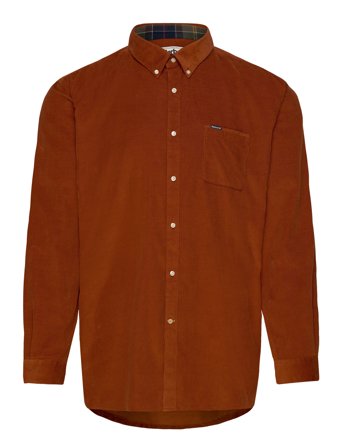 Barbour Barbour Ramsey Tailored Cord Shirt - Orange - XXL