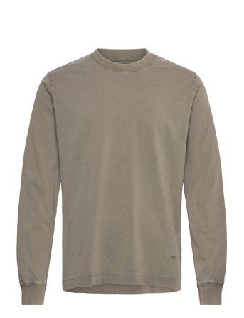 Cotton Jersey Dye Frode Tee Ls Tops T-Langærmet Skjorte Beige Mads Nørgaard