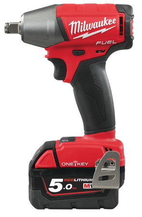 Milwaukee M18 ONEIWF12-502X Slagnøgle med batteri og oplader, Maskiner