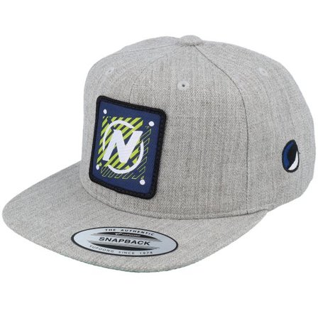 Nerf - Grå snapback Keps - Kids Letter Logo Heather Grey Snapback @ Hatstore