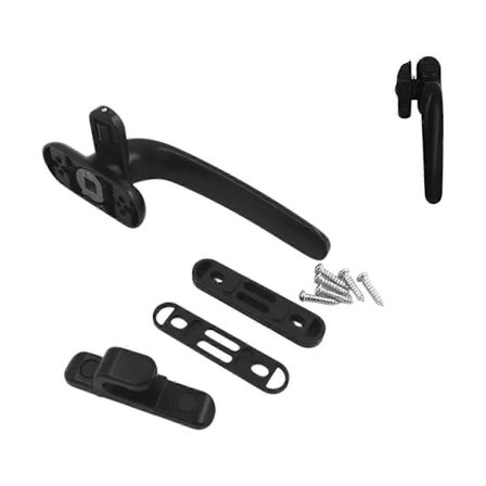 Vindushåndtak i aluminium med lås, ergonomisk langt grep, enkel installasjon (FMY)