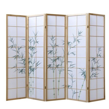Homestyle4u Rumsavdelare - 5 Delar - Ljus Bambu - Litenleker