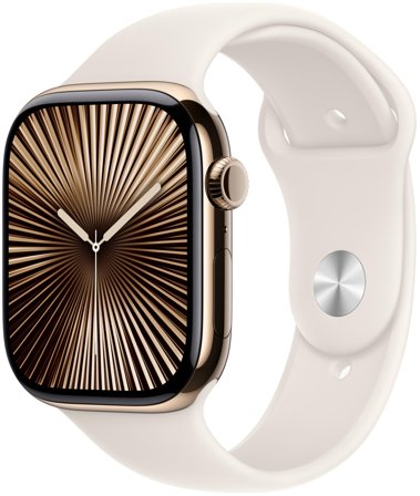 Apple Watch 10 46mm GPS+4G Titan Sport S/M Gold/Starlight