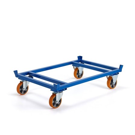 Lav pallevogn FRAME, 700 kg belastning, Ø 160 mm PU-hjul, 1200x800x265 mm