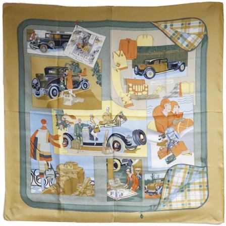 Hermès Vintage Scarves Gul, Dame Vintage Accessories, Størrelse: ONE Size