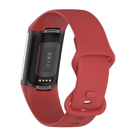 Fitbit Charge 5 enkelt TPU-klockarmband - Röd / Storlek: S