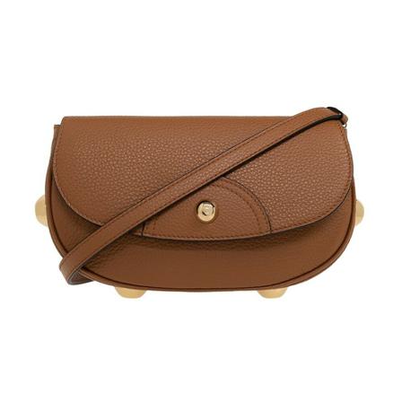 Salvatore Ferragamo, Shoulder bag with logo Bruin, Dames, Maat:ONE Size,leer