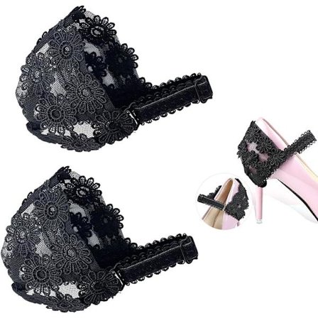 2 stk. Kvinners blonde solsikke høyhæl skolisser med stropper Sirkler Anti-løs Kryss Fikset Skobelte for Bryllupsfest Familiesammenkomst