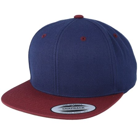 Yupoong - Azul snapback Boné - Navy/Maroon Snapback @ Hatstore