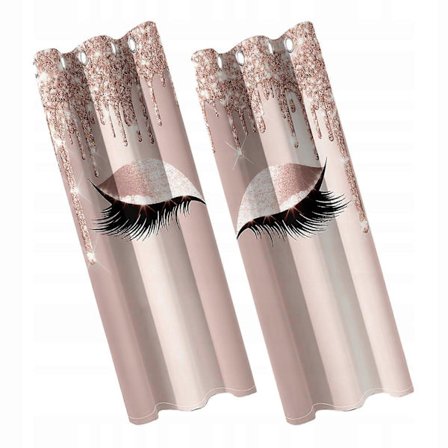 2 paneler gardiner, enhörningstryck gardinrum