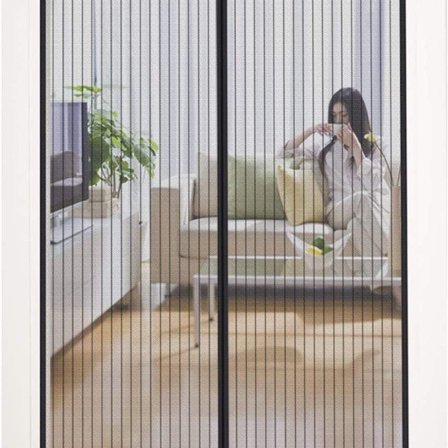 Randig myggnätssänghimmel - Svart, 80 cm x 200 cm