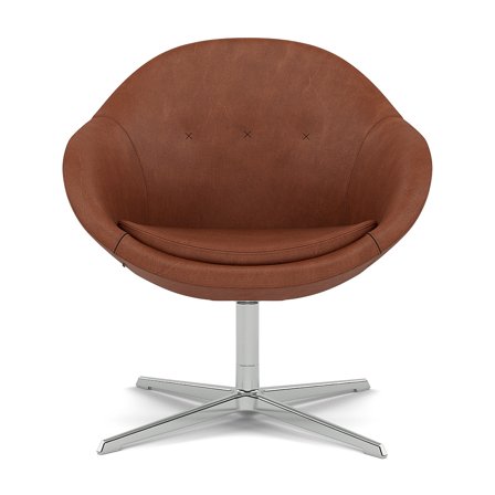 Varier Furniture Kokon Club - Brown Leather - Chrome base
