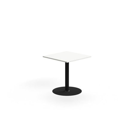 Pöytä ALVA, 700x700x720 mm, korkeapainelaminaatti, musta/valkoinen