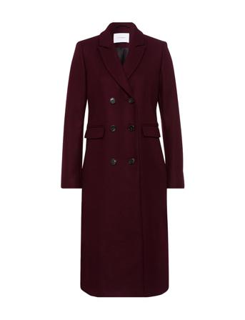 Celina Double Breasted Coat Burgundy IVY OAK