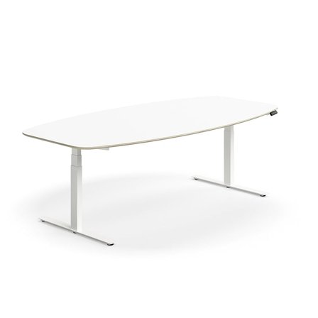 Standing meeting table NOVUS, 2400x1200 mm, white
