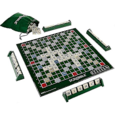 Stort Scrabble-spill med roterende trebrett