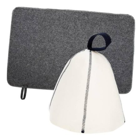 1 set bastuhatt basturum hatt bastumössor filt kudde dyna badrum varm bad