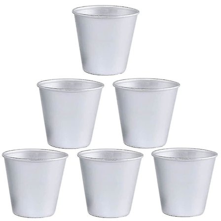 6 st Non Stick Puddingformar, Mini Aluminiumformar, Cupcakeform, Non-stick Muffinform, Mini Puddingform