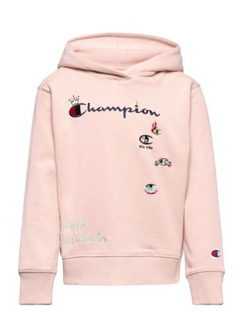 Hooded Sweatshirt Hettegenser Genser Rosa Champion