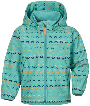 Didriksons Dellen Printed Kids' Jacket 2 Children soft shell jackets Blue 100