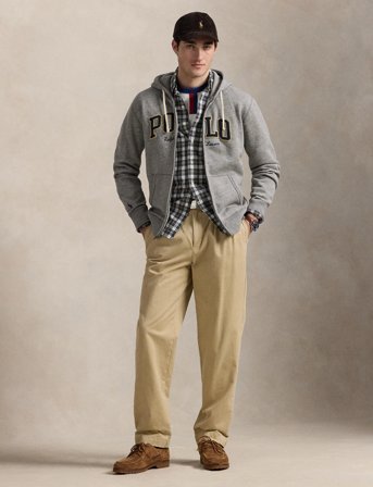 Polo Ralph Lauren Logo Fleece Full-Zip Hoodie - Grey - XL