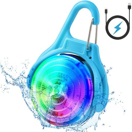 LED-turvavalo koiran pantaan, 4 vilkkutilaa USB ladattava koiran riippuvalaisin lemmikeille, yölenkeille, retkeilyyn, IPX68 vedenpitävä