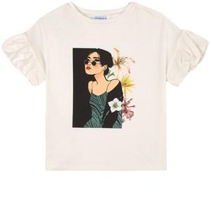 Mayoral Cream Girl Print T-Shirt 16 Years - Tops - 16 years - Cream - Mädchen